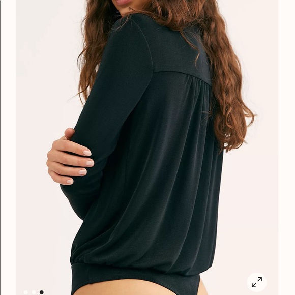 Free People Turnt Going Out Wrap Bodysuit - Picture 2 of 3